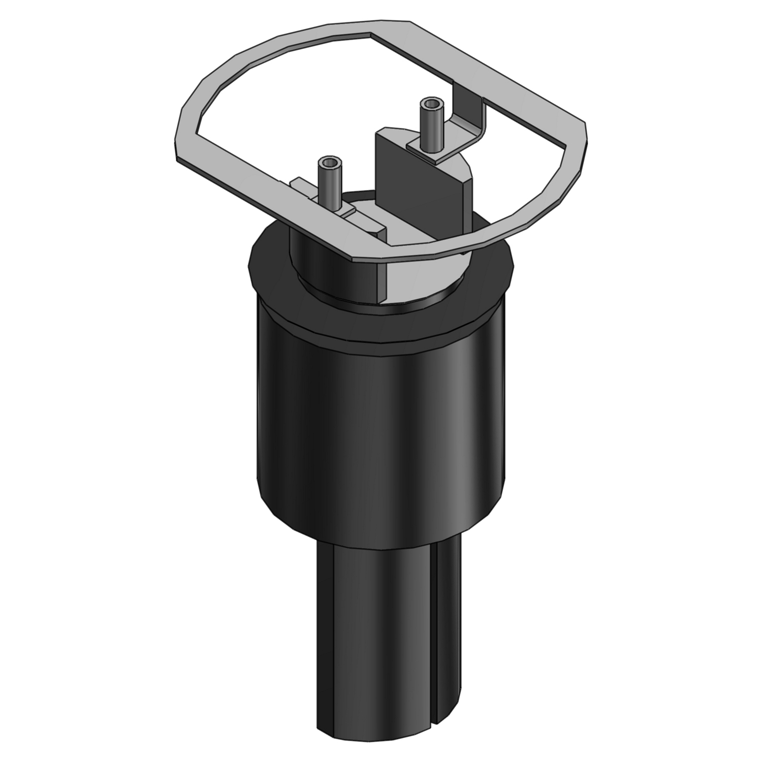 FPT400DATA Steel City Flush Service Poke-Through Base Unit, 3 in Hole, 27 cu-in, Steel