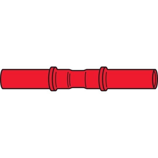 2RAA Sta-Kon Nylon Insulated Aircraft Splice Connector, 22 to 18 AWG Conductor, 1.52 in L, Copper, Red