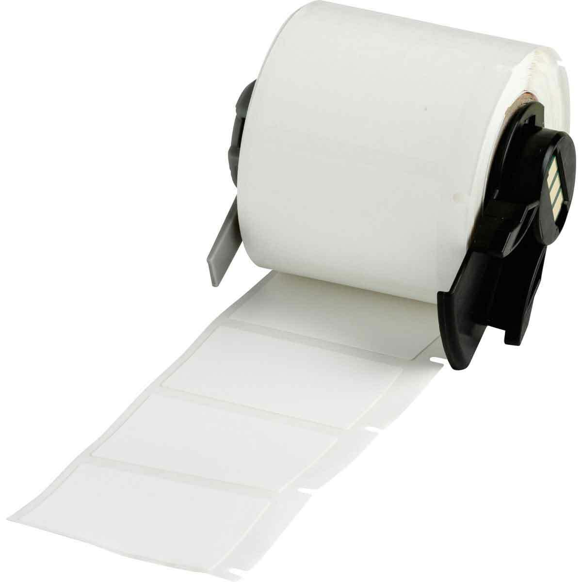 M6-31-499 Aggressive Adhesive Multi-Purpose Label, 1.5 in L x 1 in W, White, Nylon Cloth