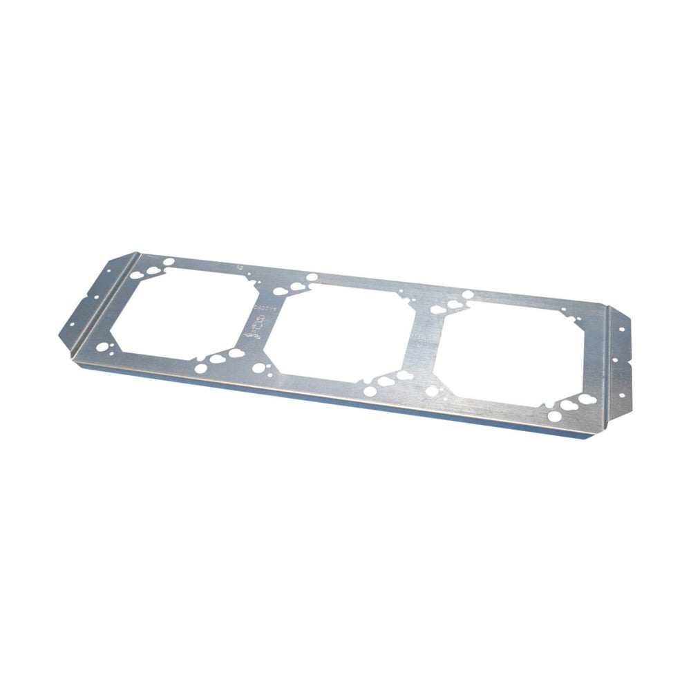RBS16 Rigid Box Support, 1-1/2 in and 2-1/8 in D, 4 in, 4-11/16 in Square Box, Stud Mount, Steel