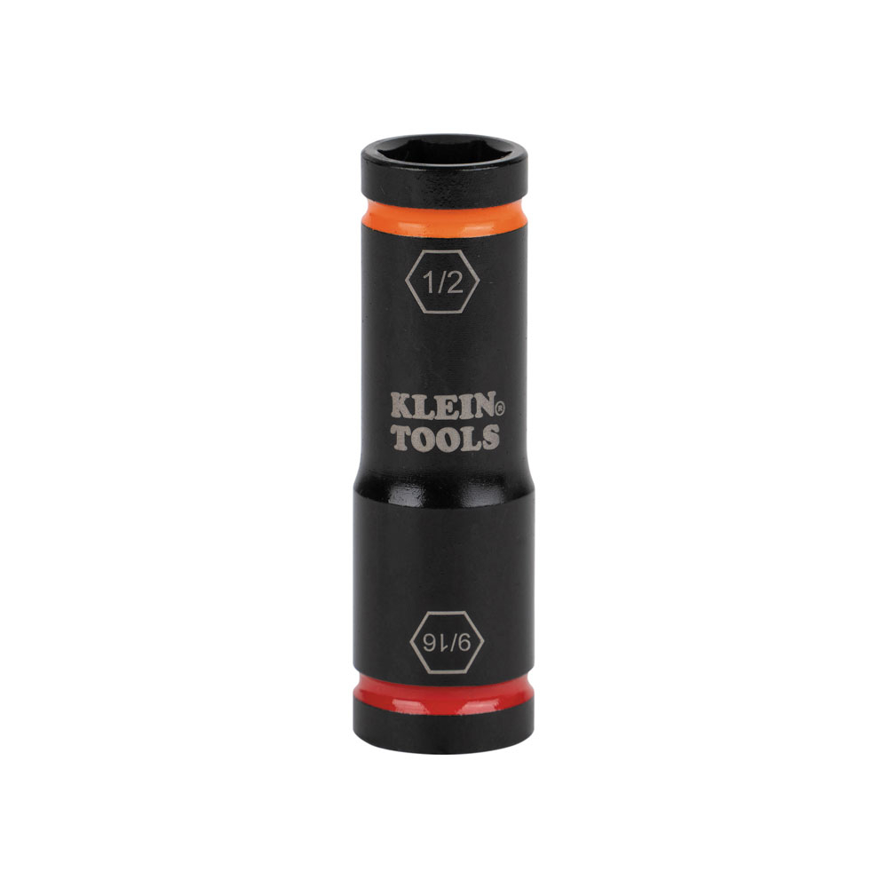 66076 Flip Socket, Cross Hole Style, 1/4, 1/2 in Drive Square Drive, 9/16, 1/2 in Socket Impact Socket, 6 Points