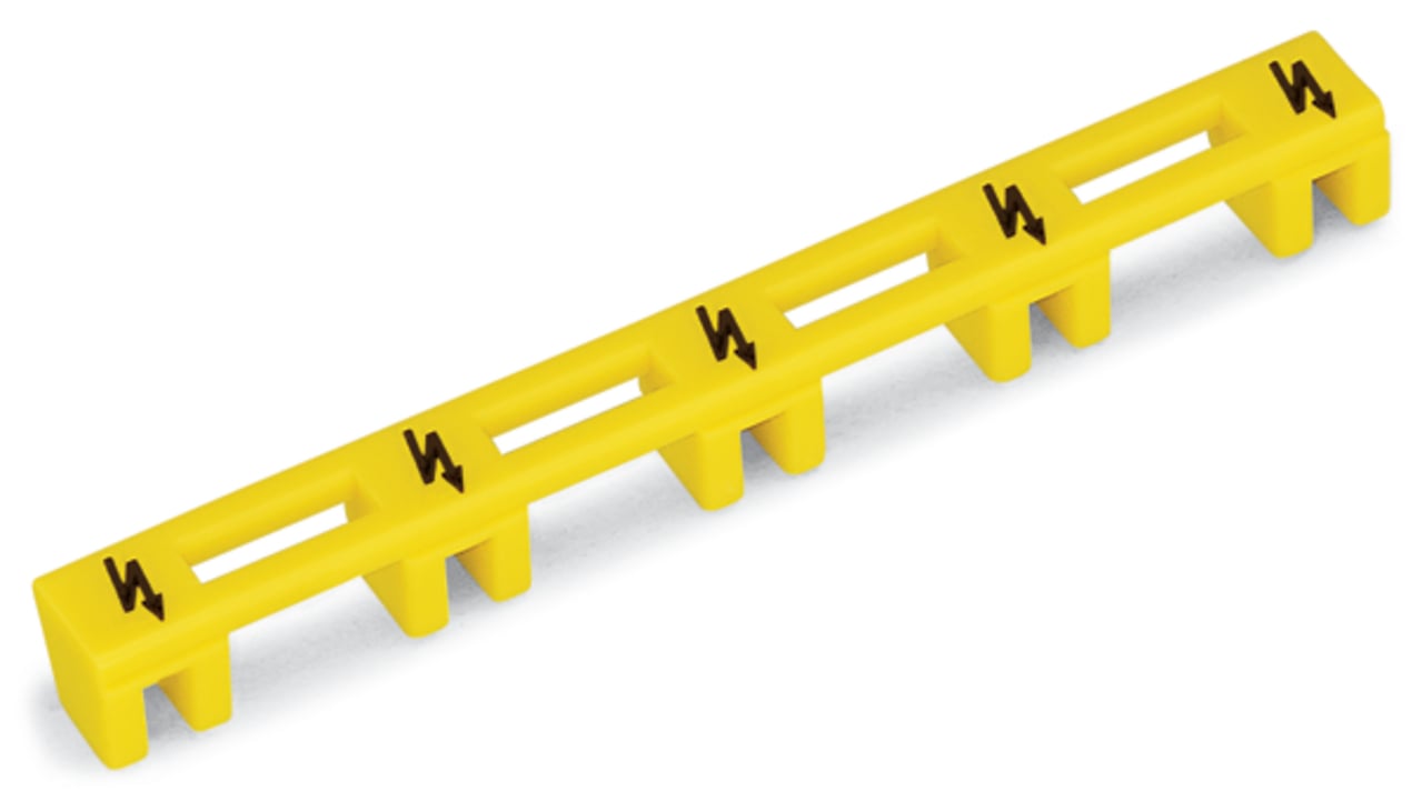 285-416 High Voltage Protectice Warning Marker, Yellow Legend, Polyamide