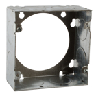 Square Box Extension Ring, 42 Cubic Inches, 4-11/16 Inches Square x 2-1/8 Inches Deep, 1 Inch Knockouts, Pre-Galvanized Steel, Welded Construction, For use with Conduit