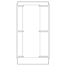 AF6018SP Side Enclosure Panel, 13.87 in W x 48.37 in H, Steel, White