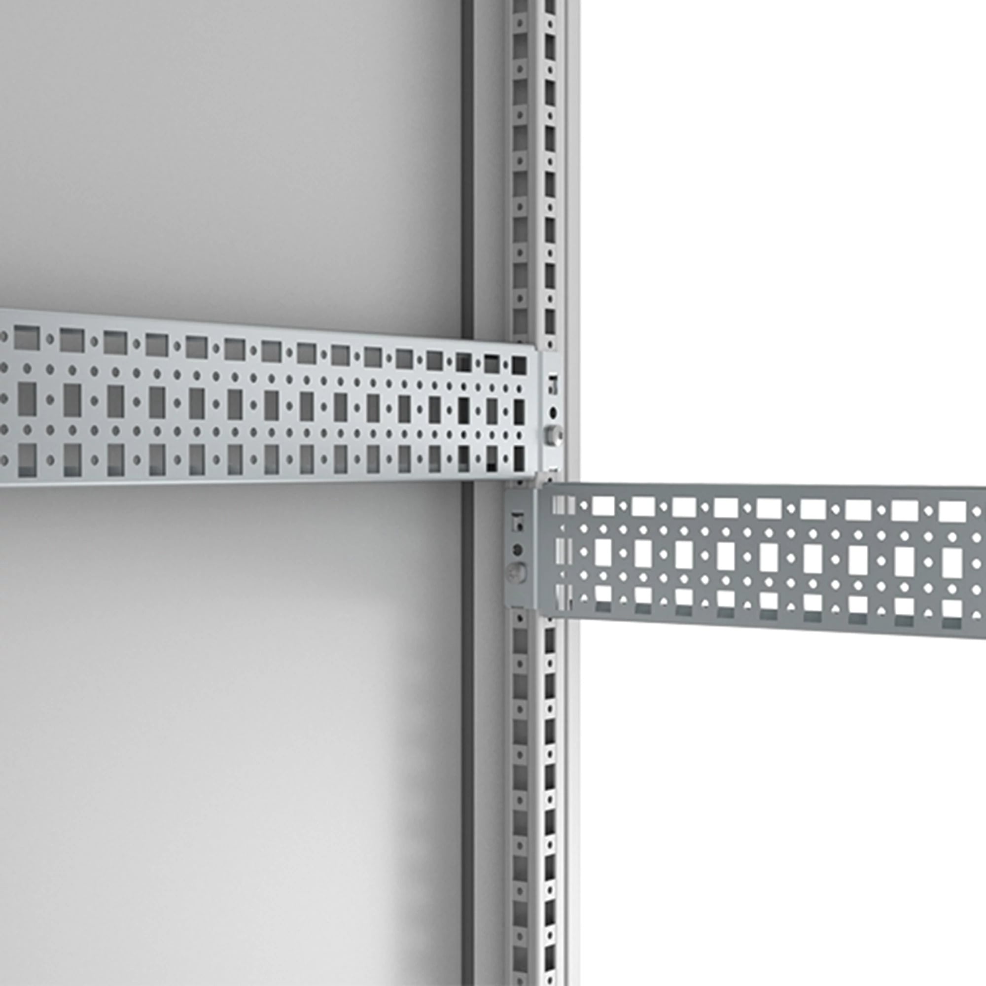 CLPK800 Click-In Universal Mounting Profile, 2.91 in H x 29.65 in W x 1.02 in D, For Use With 800 mm W 1600 N Floor Standing Enclosure, 16 ga Mild Steel