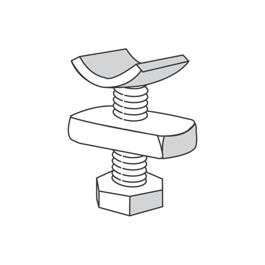 ES142-1/2-1-1/2 Superstrut Seismic Bracing Bolt, 1/2 in Thread, For Use With Channel and Channel Fitting, Steel