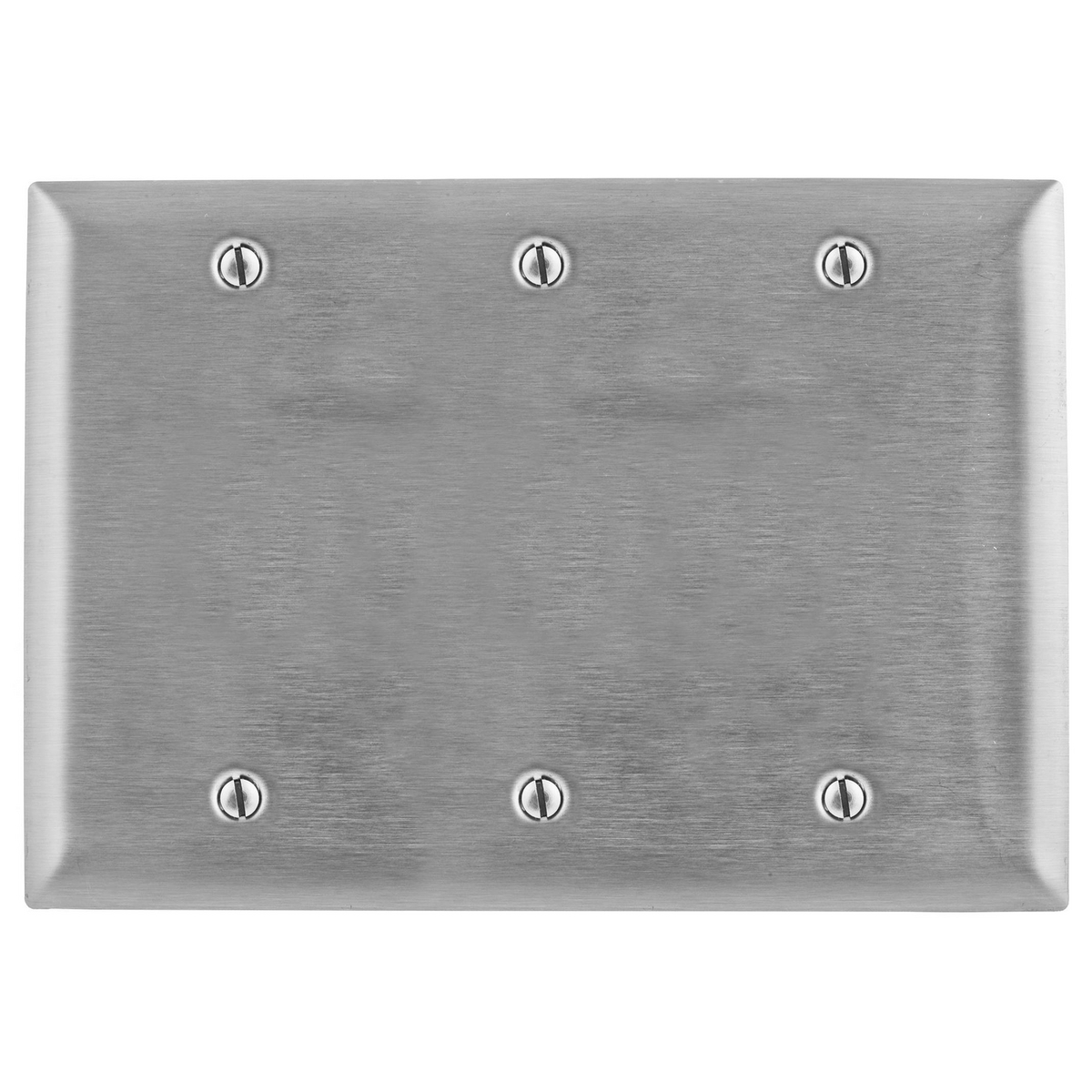 SS33 Standard Blank Wall Plate, 3 Gangs, 302/304 Stainless Steel