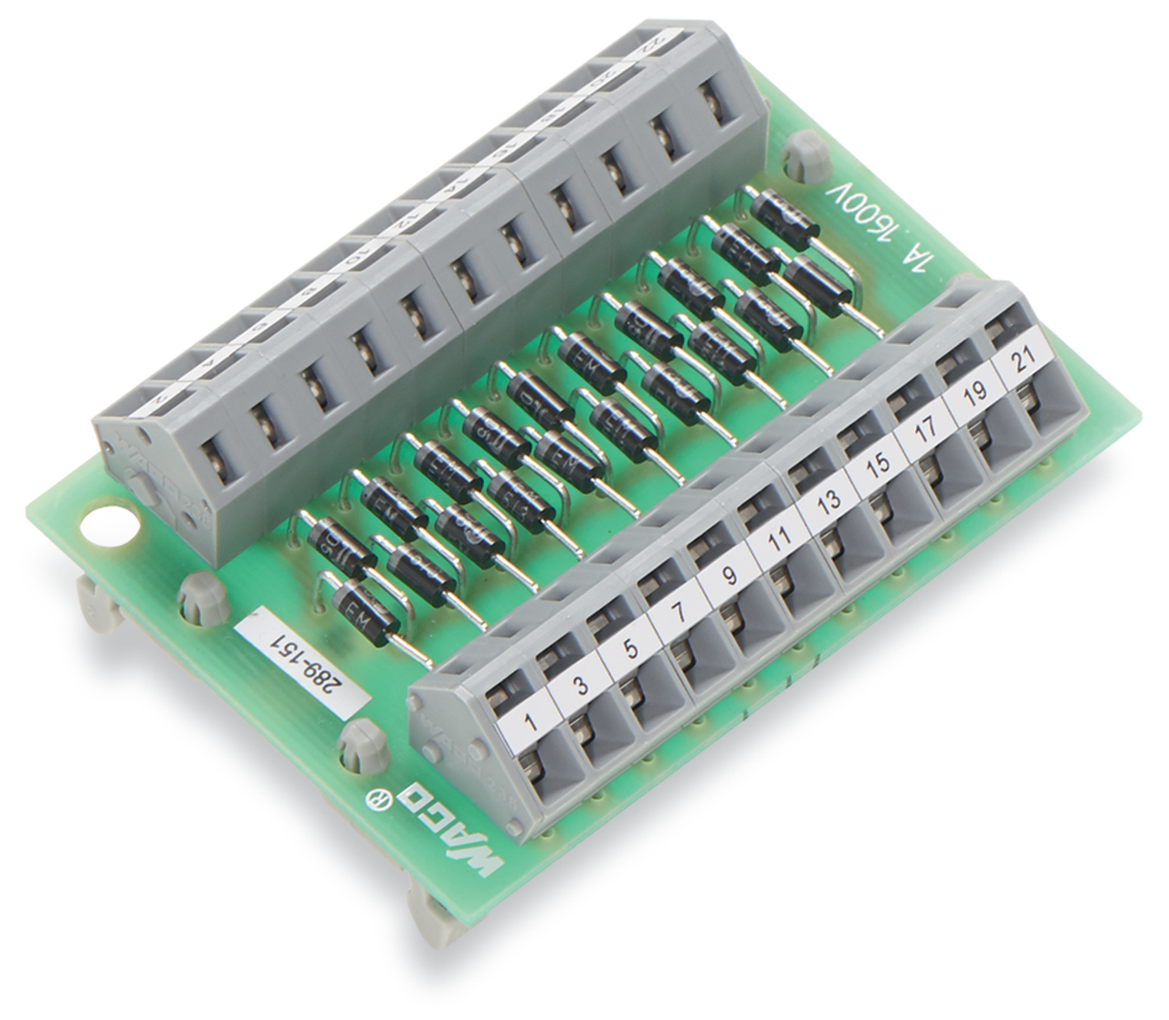 289-151 Component Module with Diode, DIN Rail Mount