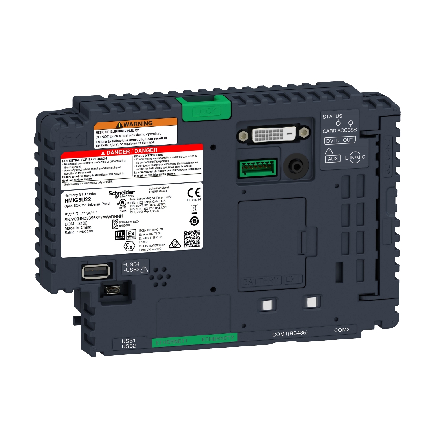 HMIG5U22 Base Unit, For Use With Windows 10, Intel X86 1.33GHz processor/32GB CFast Card Data Storage