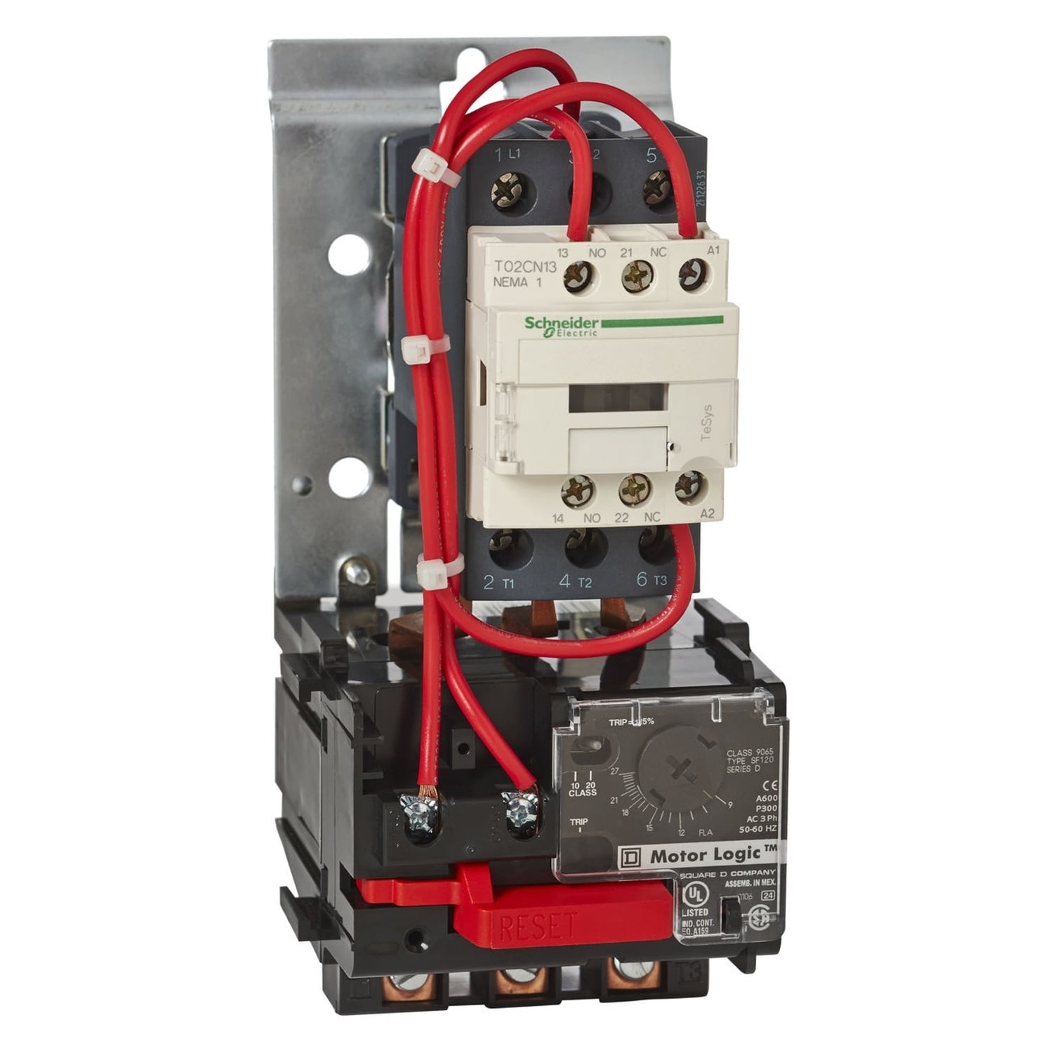 T36CN13G7 TeSys Starter, 120 VAC V Coil, Non-Reversing Action, 3 Poles, NEMA 1 Enclosure