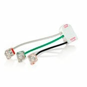 MSTWL-WSD Lev-Lok 90 deg Angled Modular Wiring Module With 6 in 12 AWG THHN Solid Wire Lead, For Use With Isolated Ground and Modular Receptacle, 125 V AC, 20 A, 2-Pole, 3-Wire, Polycarbonate, White