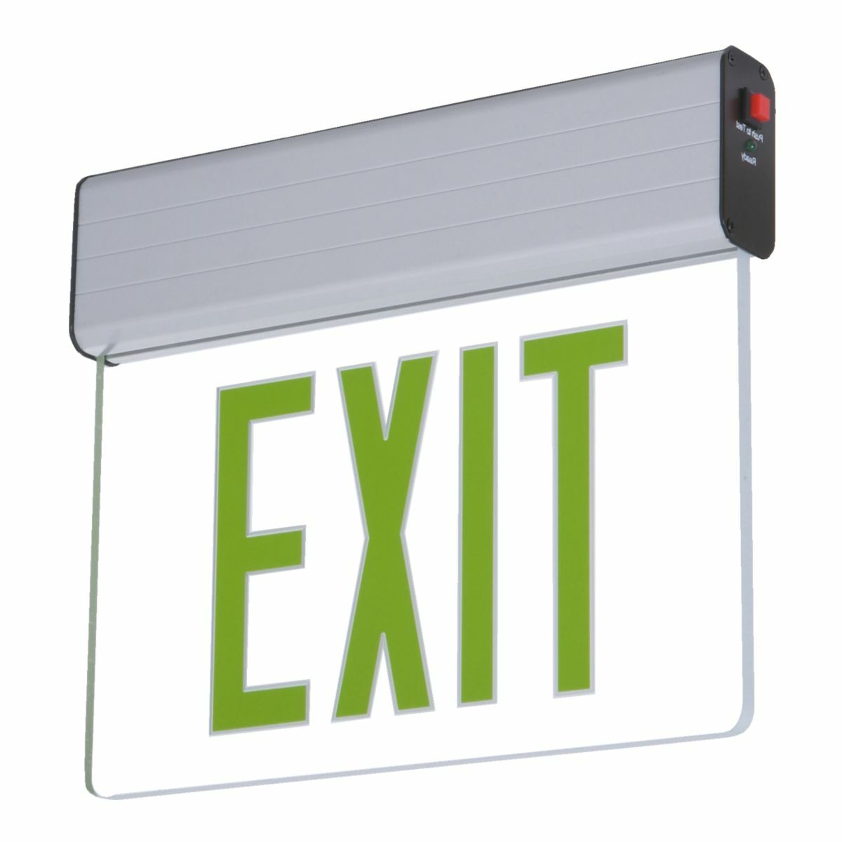 EUS71R Sure-Lites Single Face Exit Sign, LED Lamp, 4.9 W Fixture, 120 to 277 V, Anodized Housing, EXIT Legend