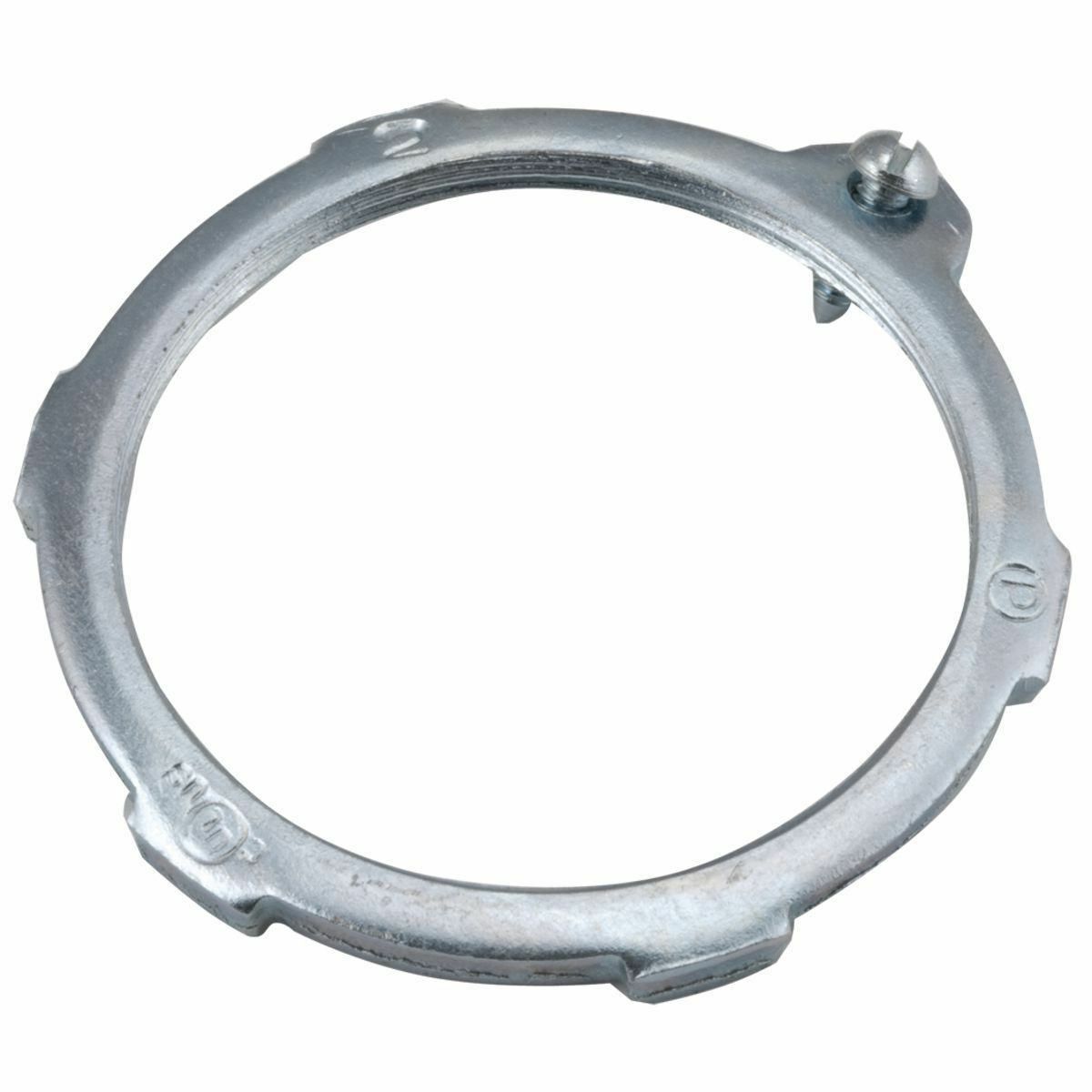 1252 Grounding Bonding Locknut, 3 in, For Use With IMC/Rigid Conduit, Steel, Electro-Plated Zinc