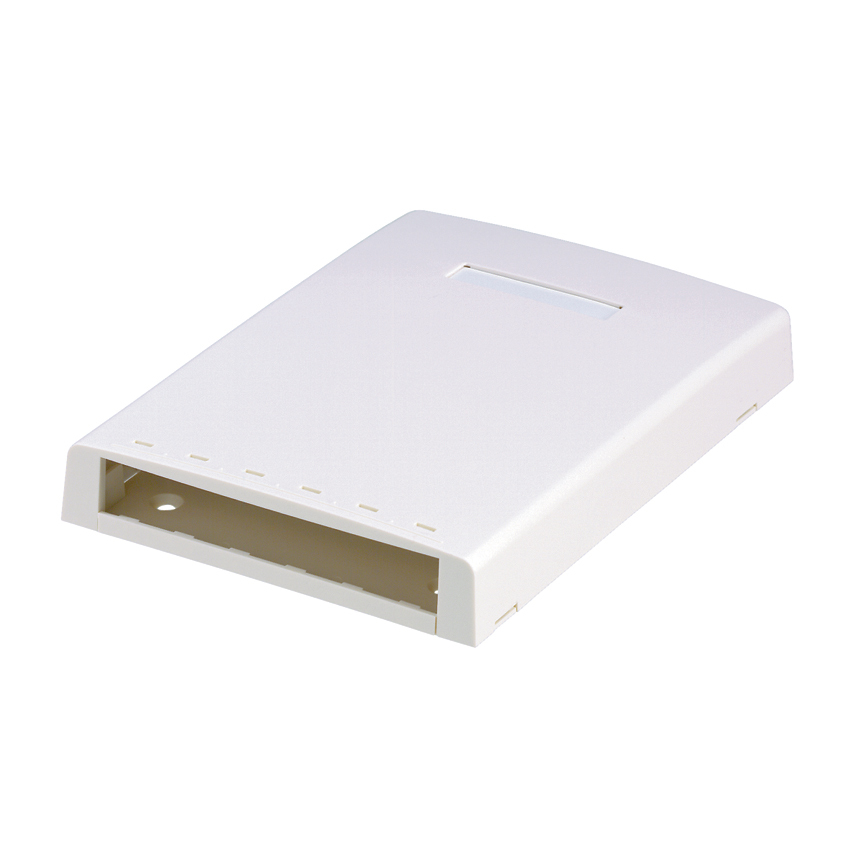CBXF6WH-AY PanNet 6-Port Elongated Surface Mount Box, Mini-Com, For Use With Pan-Way LD3/LDPH3/LD5/LDPH5 Series Raceways, Surface Mount, ABS