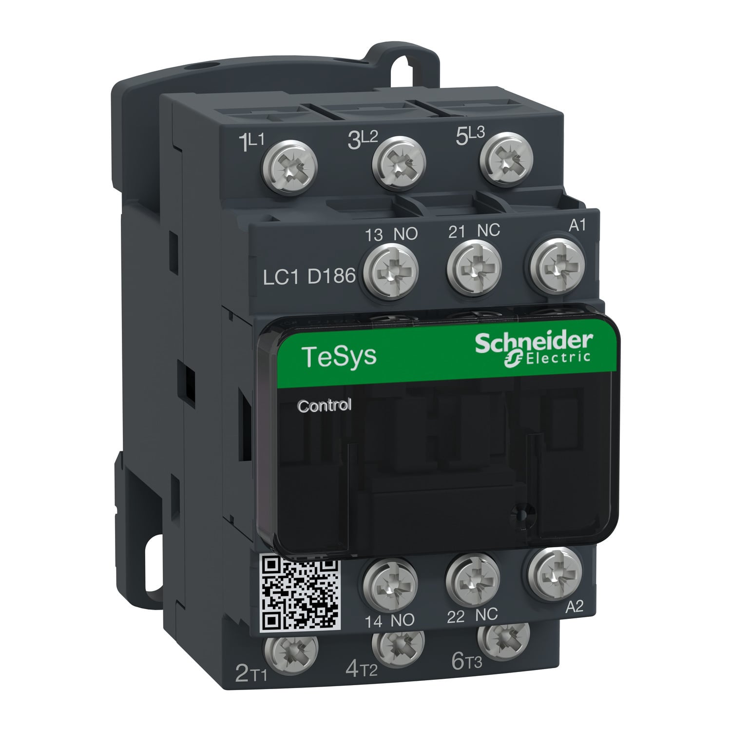 LC1D186F7 TeSys D LC1D Non-Reversing IEC Contactor, 110 V AC V Coil, 18/32 A, 3NO Contact, 3 Poles