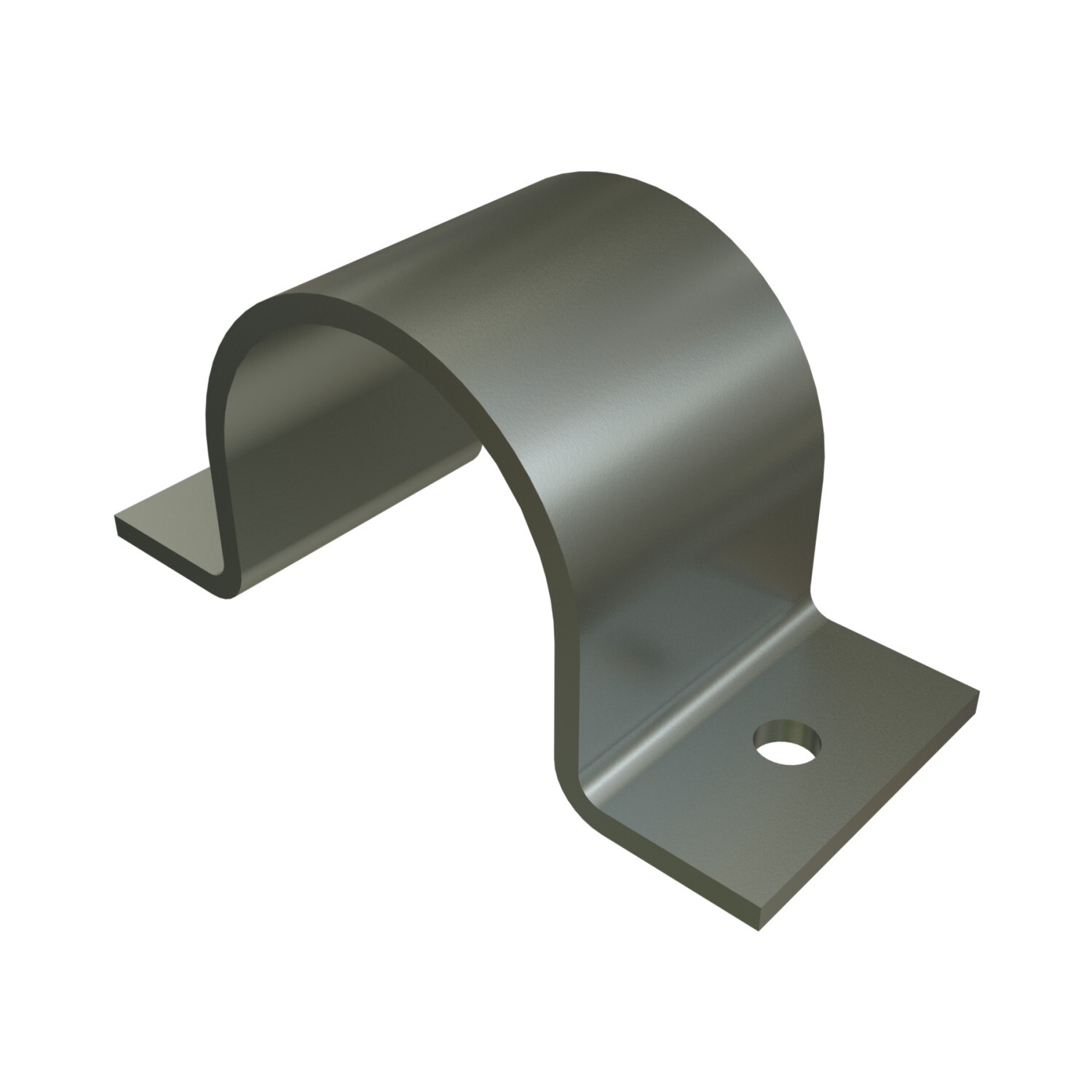 P2558-15-EG 1-Piece Pipe Strap, 1-1/2 in Nominal, 500 lb Load, HRPO Steel
