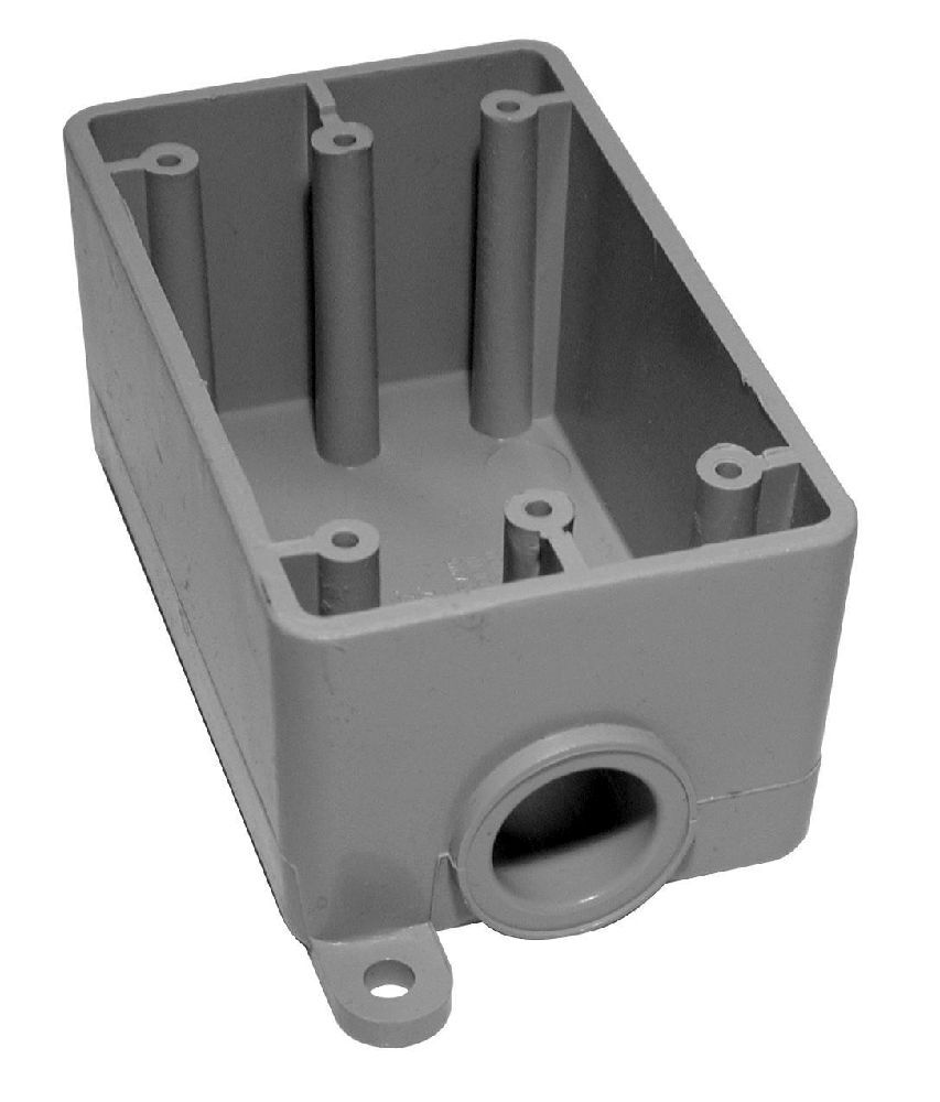 078229 F-Series Type FSE Gang Box, PVC, 17.4 cu-in Capacity, 1 Gangs, 4.58 in L x 2.82 in W x 2 in D