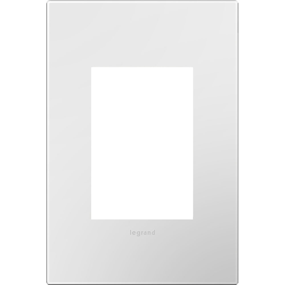 AWP1G3WH4 Adorne Designer Wall Plate, 1 Gangs, 3.45 in W x 5.13 in H, Plastic, Gloss White