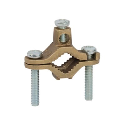 J Blackburn EZ-Ground Type J Non-Insulated Grounding Clamp, 10 to 2 AWG Conductor, Cast Bronze