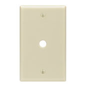86013 Standard Size Wallplate, 1 Gang, 2-3/4 in W, Thermoset, Box Mount