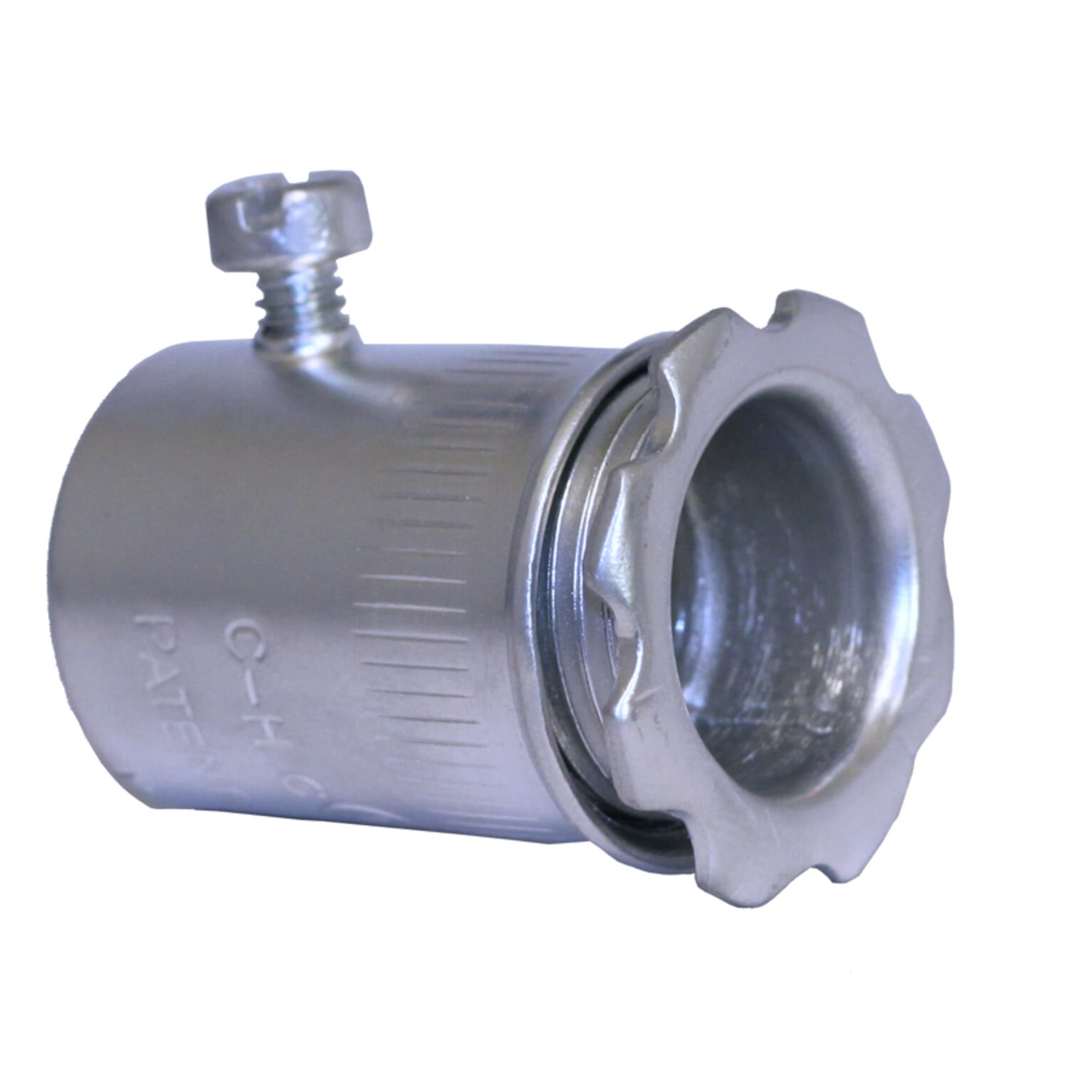 SSC-75KON Space Saver Straight Compression Set-Screw Connector, 3/4 in Trade, For Use With EMT Conduit, Steel, Zinc Plated