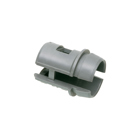 Non-metallic, 3/4" cable connector for non-metallic sheathed cable, listed for 1 to 2 cables.