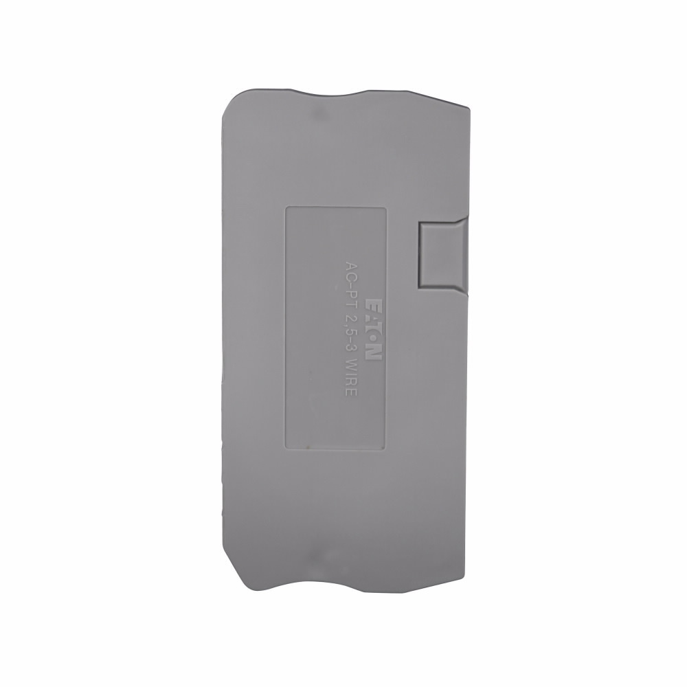 XBACPT25D12 End Cover, For Use With XB Series XBPT25D12/XBPT25D12PE/XBPT25MT Spring Cage Connection Terminal/Ground Block, Gray