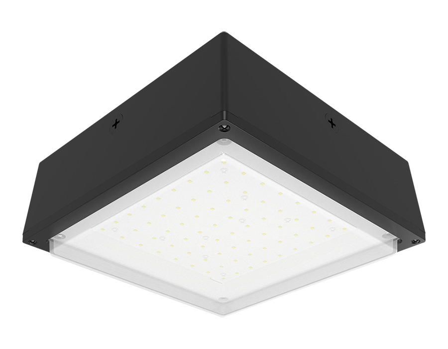 VANLED65NFR Canopy Lighting With On/Off Driver, 65 W Fixture, 120/208/240/277 V AC, Bronze Housing