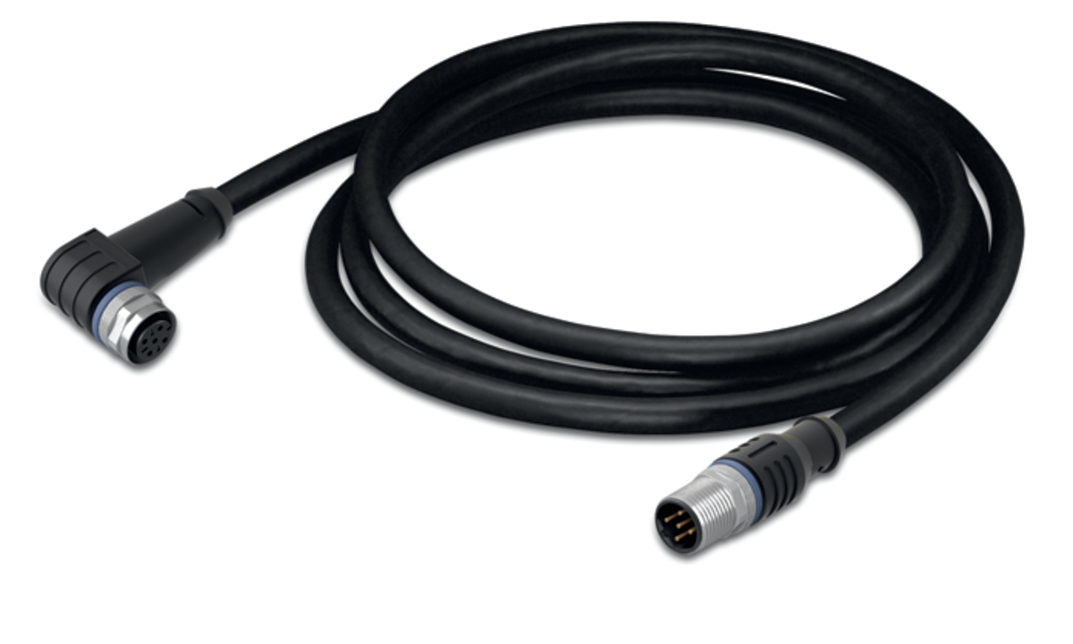 756-5403/040-020 Straight Sensor and Actuator Cable, 250 V AC/DC, M12 End Connection, 2 m L, Polyurethane