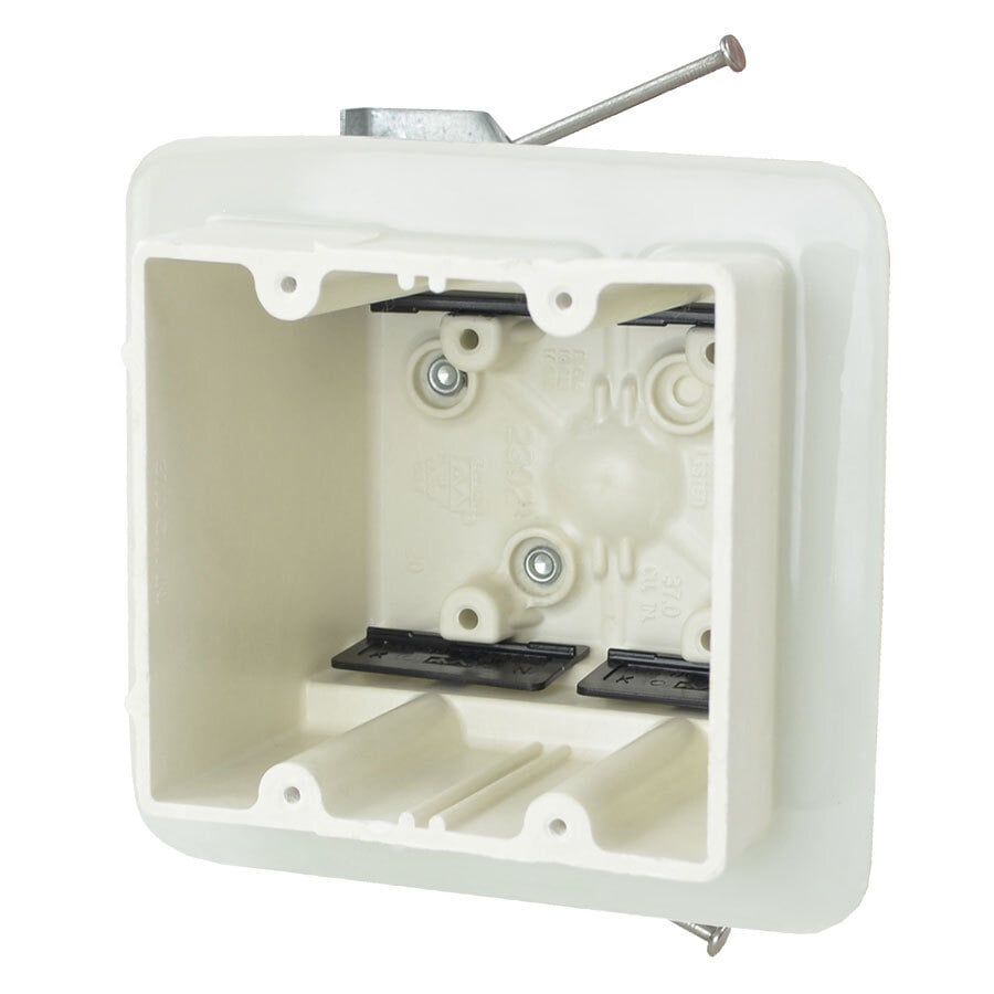 2302-HNKV2 FiberglassBOX Premier Series Air Sealed Electrical Box, Fiberglass Reinforced Polyester, 37 cu-in Capacity, 2 Gangs, 8 Knockouts, 4 in W x 3-7/16 in D x 3-3/4 in H