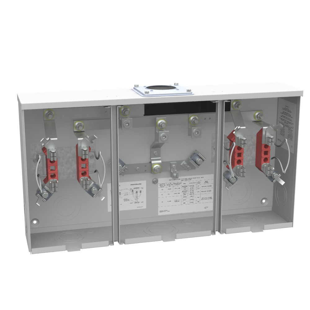 U1232-RRL-KK-K1 4 Term, Ringless, Large Hub Opening Adapt to Small, Horn Bypass, 2 Position, Single Connector, 6-350 kcmil, 150 Amp