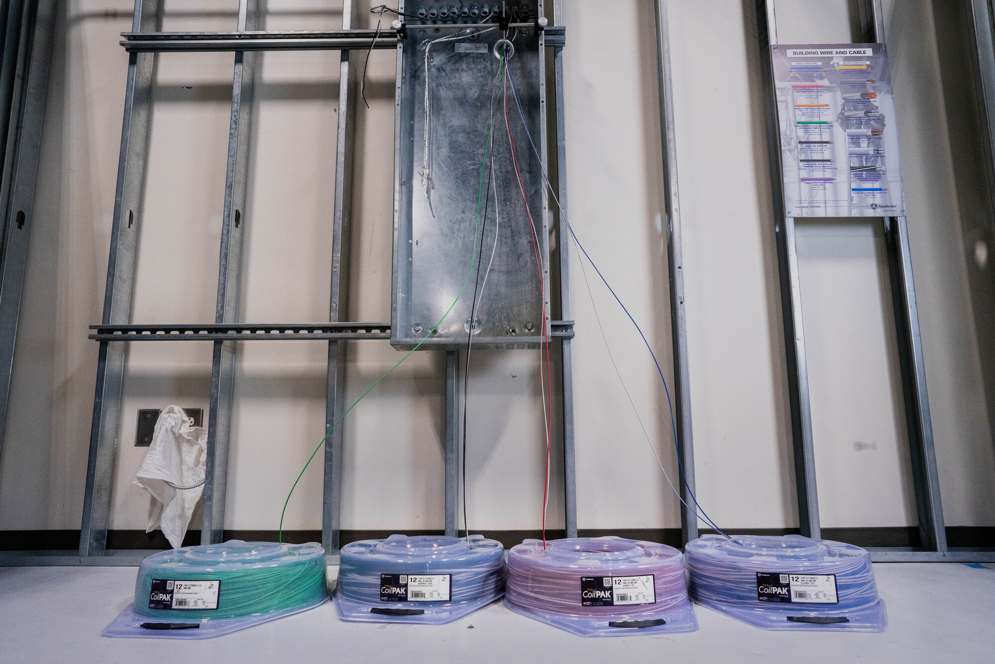 58025105 THHN Wire, 10 AWG, Copper Conductor, 19 Stranded, Green, 1250 ft CoilPak