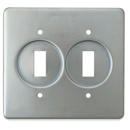 S322-TB T&B Device Box Cover With Square Handle, 2-Switch Cover, Sheet Steel