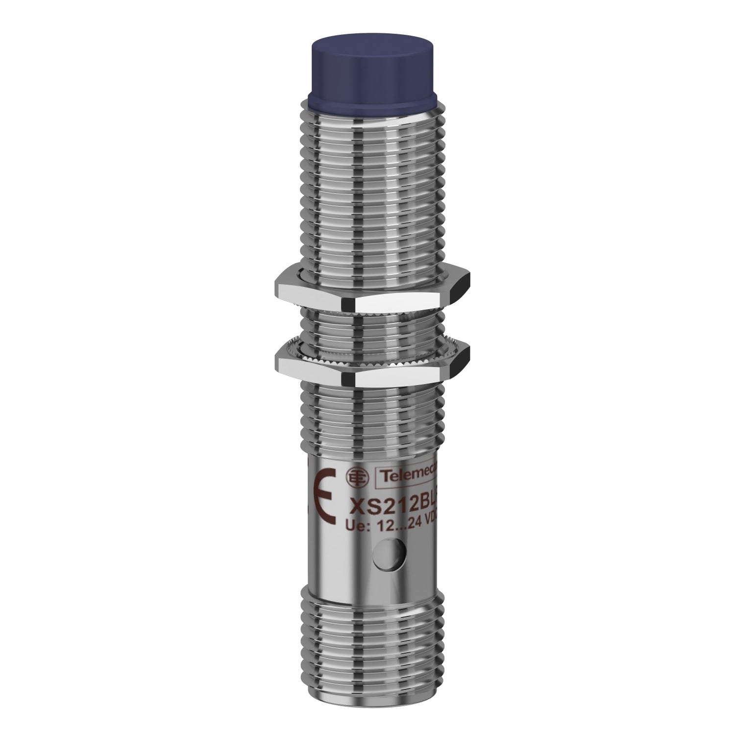 XS212BLPAM12 Osiprox Fixed Cylindrical Probe Proximity Sensor With Reverse Polarity Protection, Inductive, PNP Output, 1NO Contact, 10 to 36/12 to 24 V DC