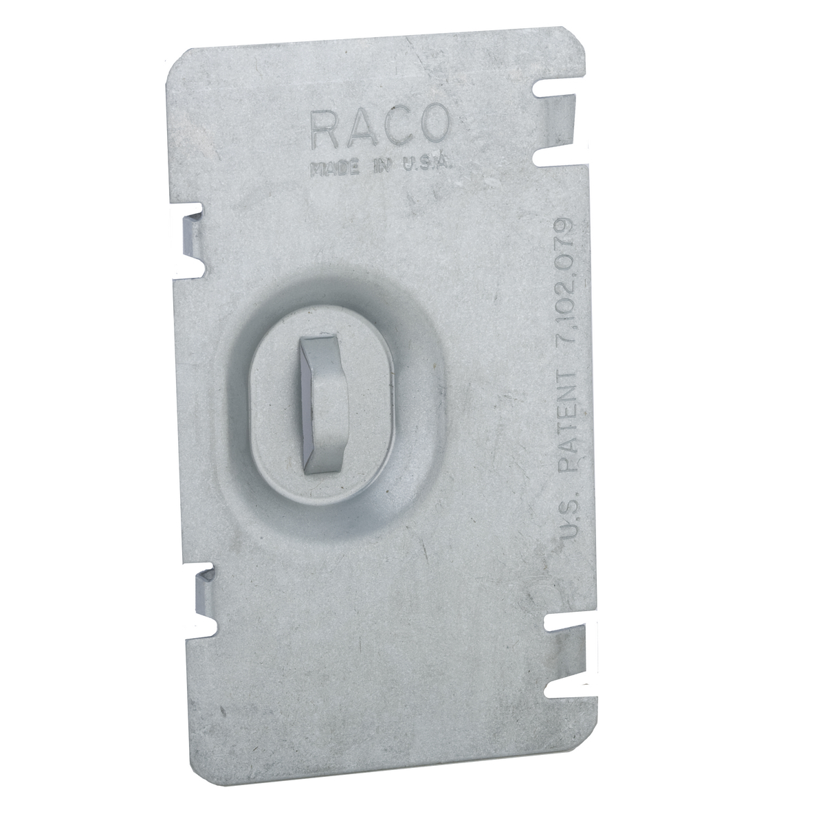 701F 1-Device Flat Protector Plate, 3.64 in L x 2.124 in W, Steel