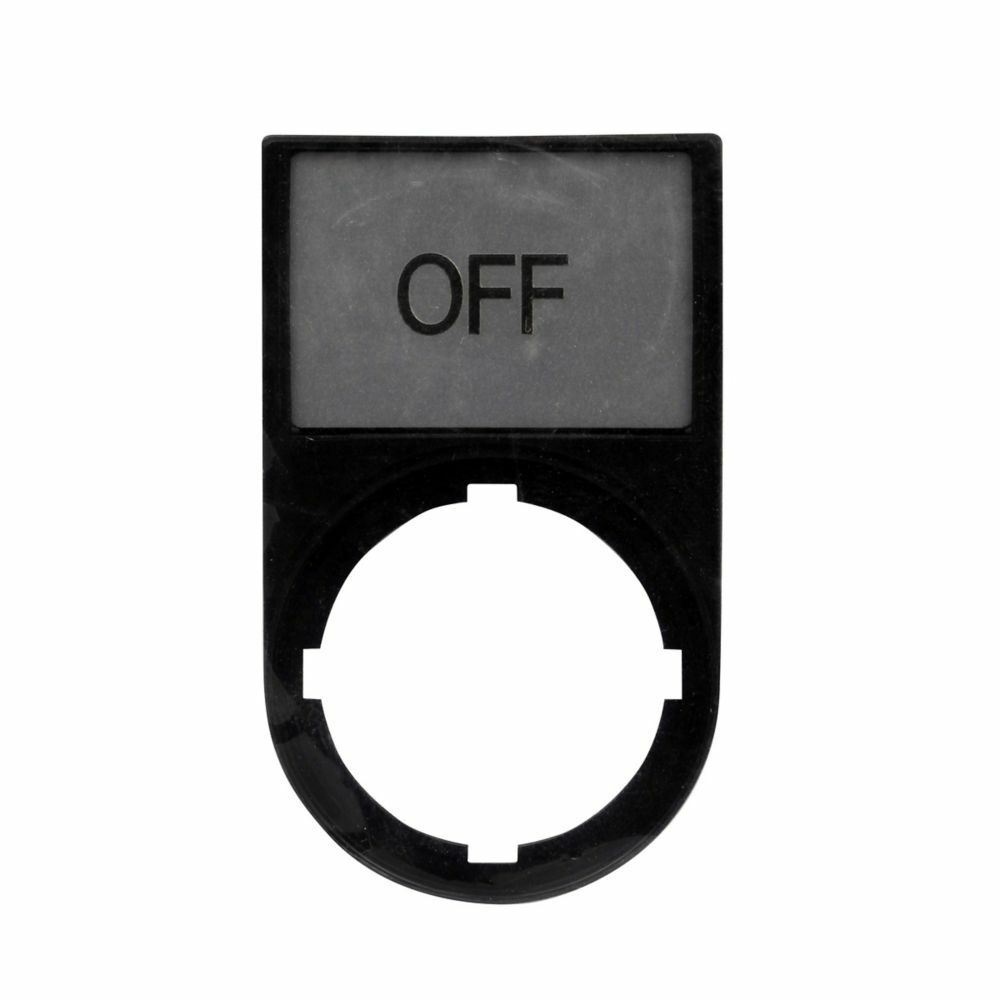 M22S-ST-GB5 Legend Plate Holder With Insert, 1.97 in H x 1.18 in W, Rectangle Plate, Polyester, Black Field