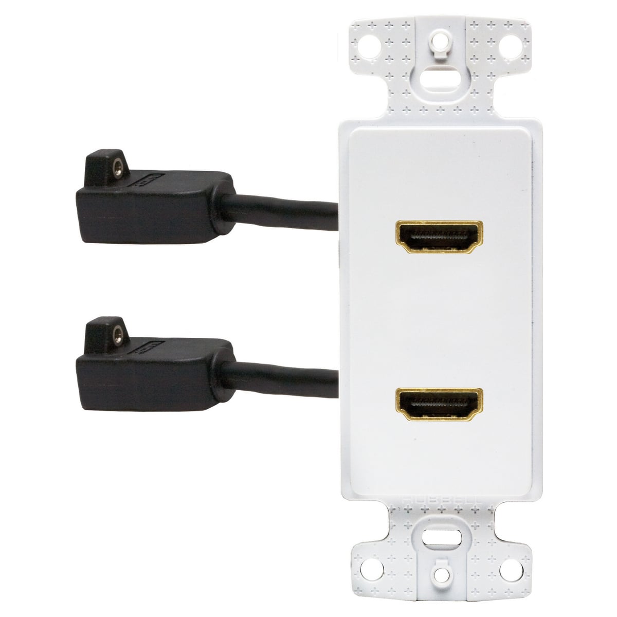 NS802I Decorator Standard Female to Female Plug-N-Play HDMI Frame, Female x Female Connector, 2 Ports, Snap-Fit Mount, Ivory