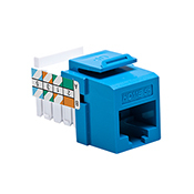 5EHOM-RL5 IDC Snap-In Connector, Cat 5e Module, Flush Mount, 1 Port, Plastic, Blue