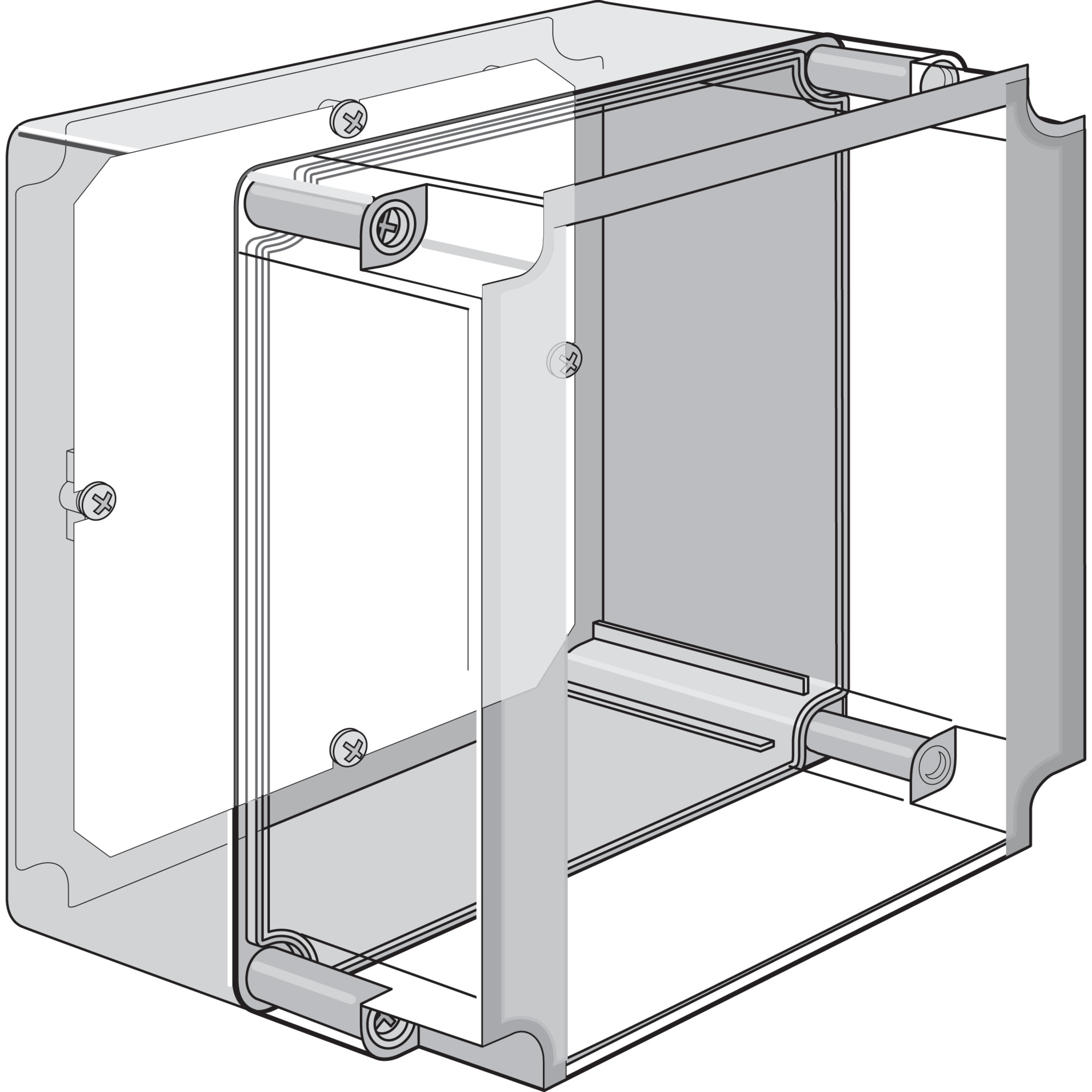 Q2518PE Qline Q41Y Enclosure Panel, 5.83 in W x 8.78 in H, Steel