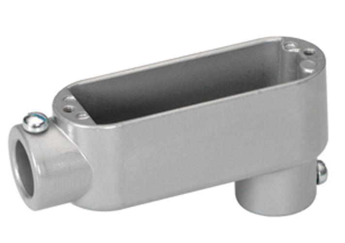 LB-39 Bridgeport 5 Series Type LB Set Screw Conduit Body, 3-1/2 in Hub, 85, 311.8 cu-in, Aluminum, Enamel Painted