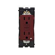 RGF15-DG SmartlockPro Renu Self Test Tamper Resistant GFCI Receptacle, 125 V AC, 15 A, 2 Poles, 3 Wires, Deep Garnet