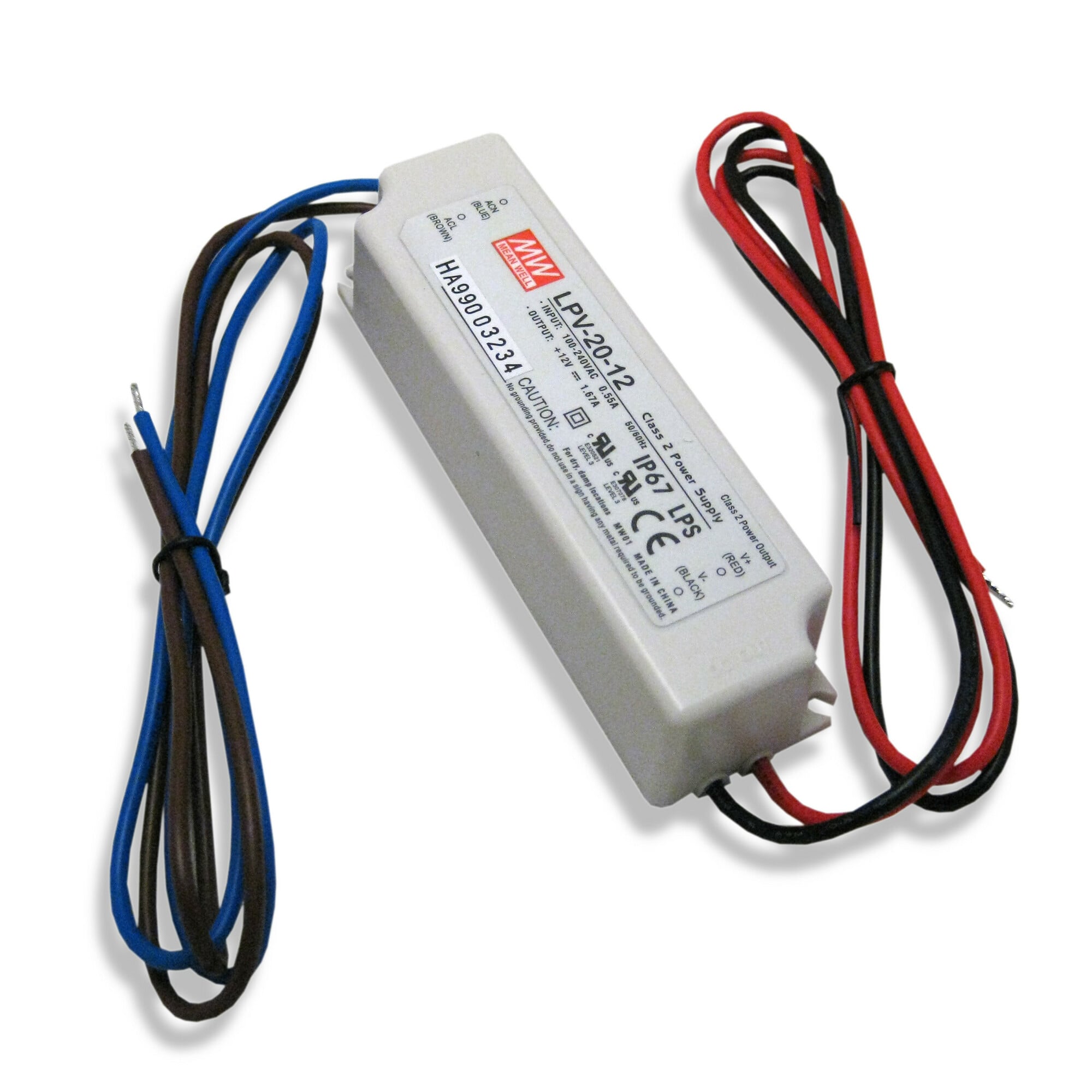 DI-0904 Constant Voltage LED Driver, 12V DC, 20W, Class 2