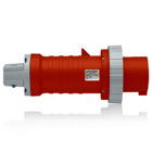 100 Amp, 480 Volt, IEC 309-1 & 309-2, 2P, 3W, North American-Rated Pin & Sleeve Plug, Industrial Grade, IP67, Watertight - Red