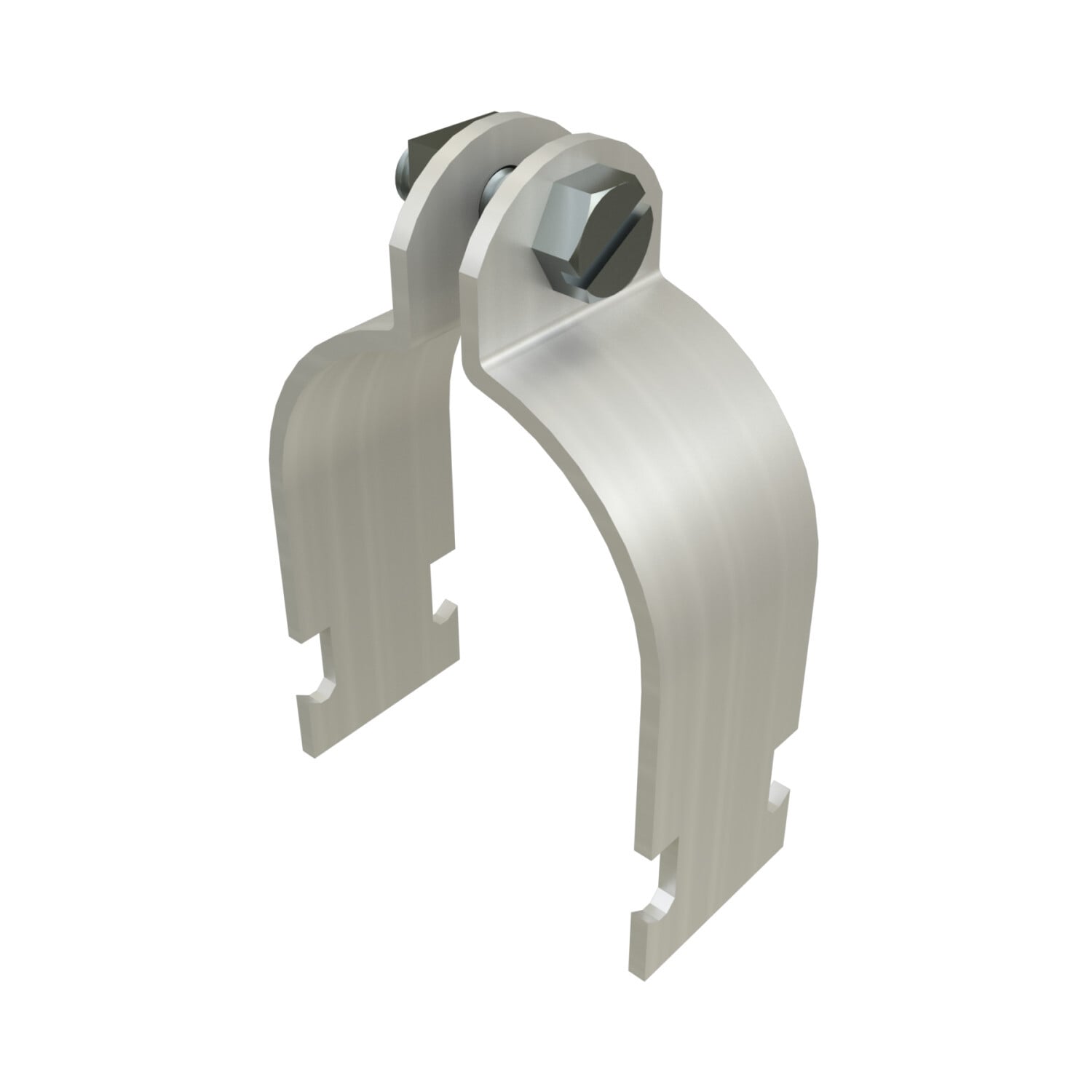 P1112AS-AL Assembled Pipe Clamp, 3/4 in Conduit, 600 lb Load, 1.05 in OD, HRPO Steel