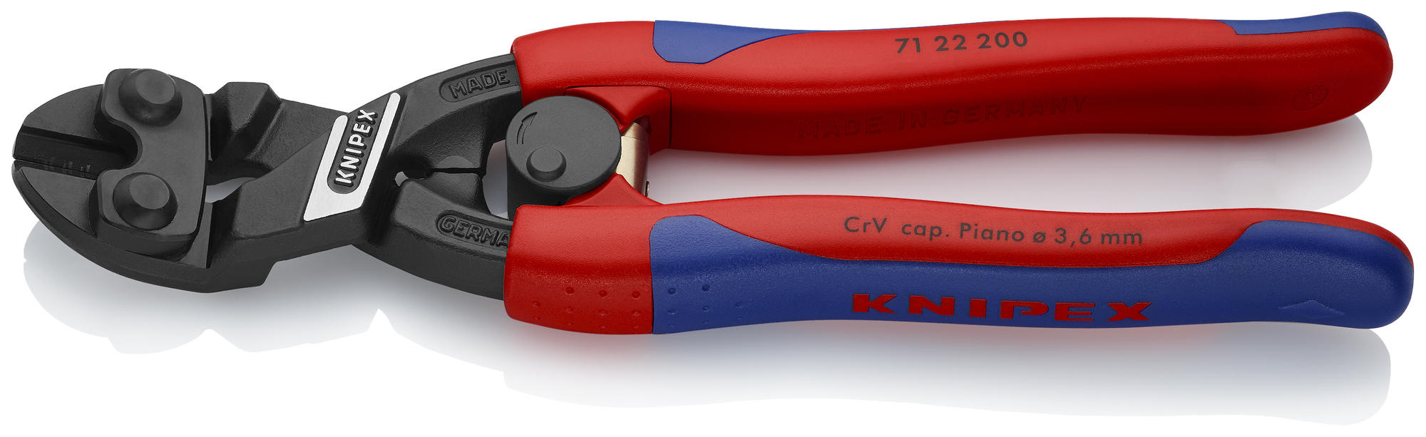CoBolt High Leverage 20° Angled Compact Bolt Cutters, 8 in., Slim Multi-Component