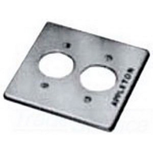 FSK-2R-Q Device Box Cover, 4-5/8 in L x 4-5/8 in W, Receptacle Cover, Steel