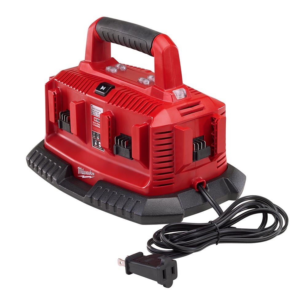 48-59-1806 M18 Sequential Charger, For Use With M18 Battery, Li-Ion Battery, 0.5 to 1 hr Charging, 6 Batteries