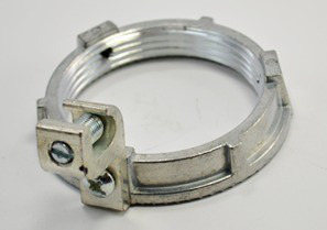 167-G Bridgeport Grounding Locknut With 14 to 1/0 AWG Tin Plated Aluminum Alloy Lug, 2-1/2 in Thread, 0.63 in H x 3.6 in W, Die Cast Zinc