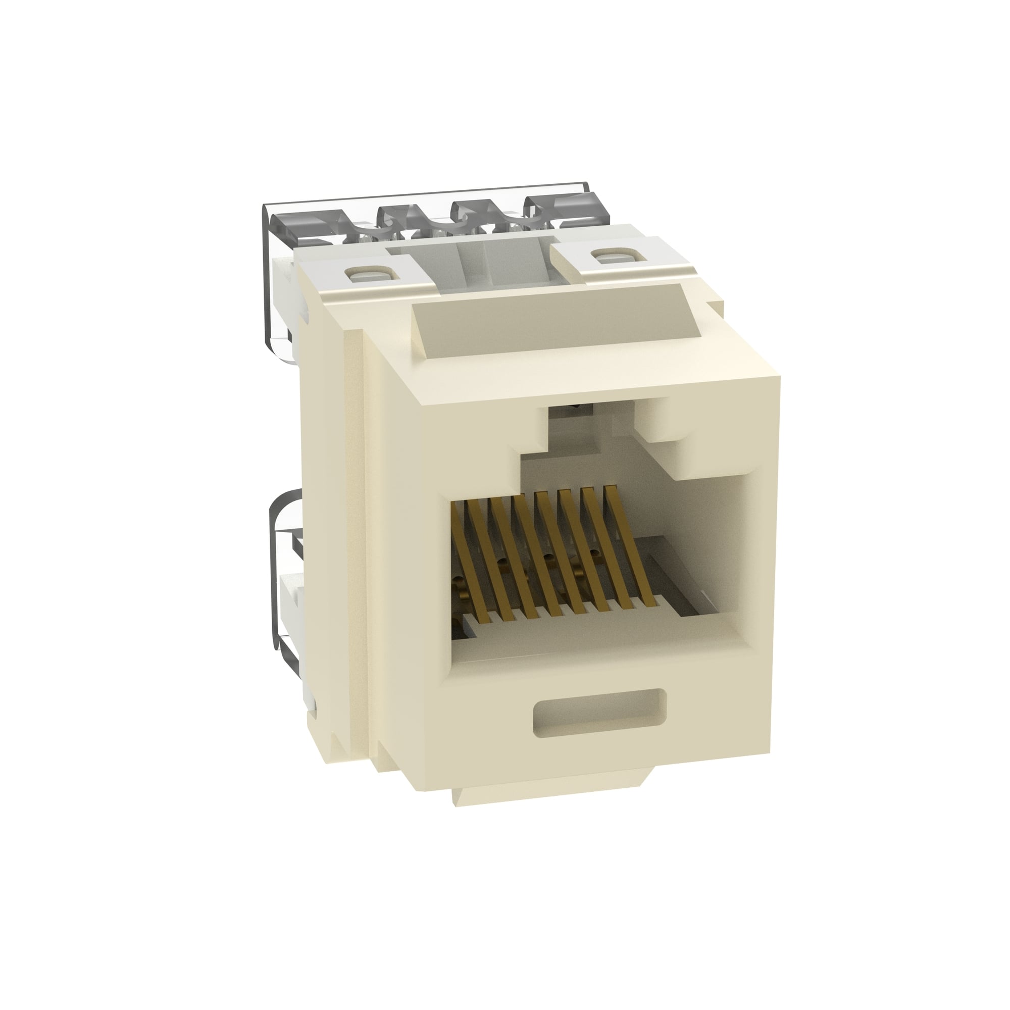 NetKey Cat 5e Punchdown Jack, Electric Ivory - Pack of 25