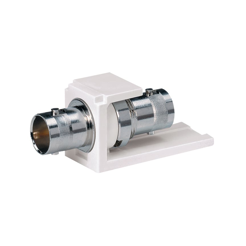 CMBA75WHY PanNet Mini-Com Fiber Optic Adapter Module, Female x Female Connector, 1 Ports, Coupler Termination, White